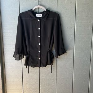 D.J. Summers Sheer Button Top